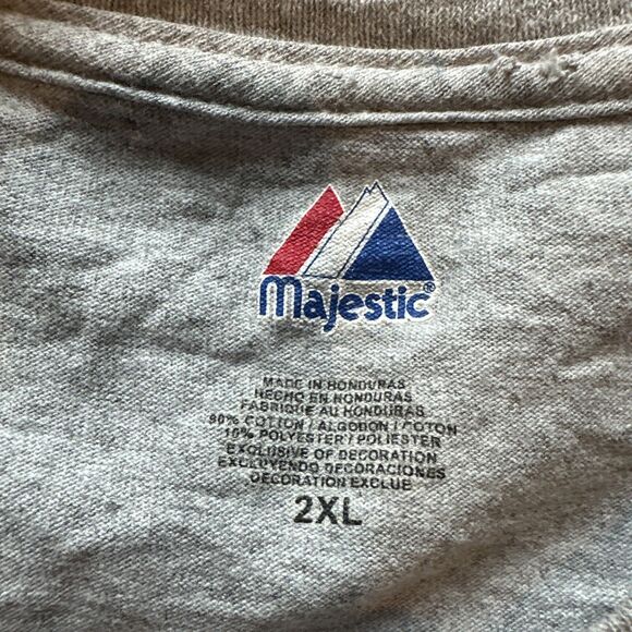 Vintage Y2K Majestic Los Angeles Angels Mens 2XL Gray Shirt Graphic Logo Tee - Picture 7 of 8